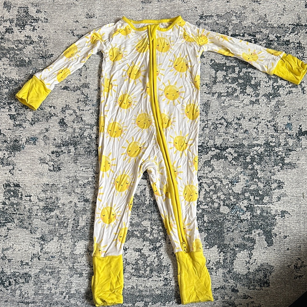 Little Sleepies Yellow Sun Bamboo Kids Pajamas